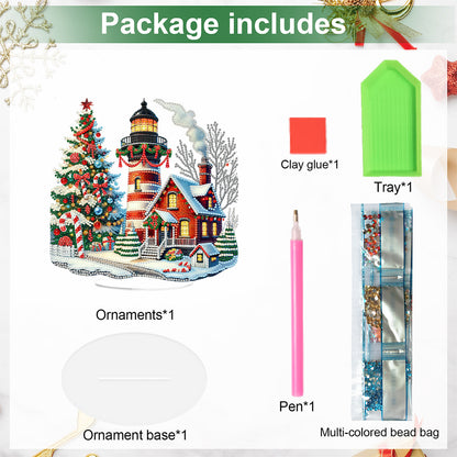 2D Flat Xmas DIY Desktop Diamond Art Kits Diamond Painting Desktop Ornaments Kit