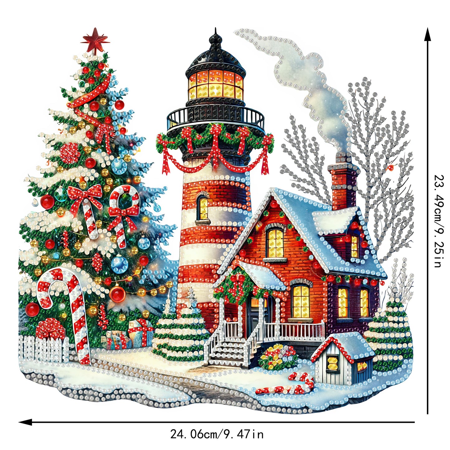 2D Flat Xmas DIY Desktop Diamond Art Kits Diamond Painting Desktop Ornaments Kit