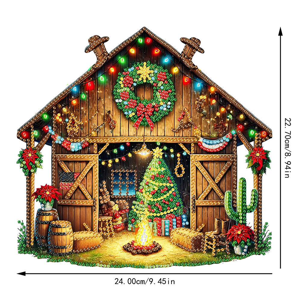 2D Flat Xmas DIY Desktop Diamond Art Kits Diamond Painting Desktop Ornaments Kit