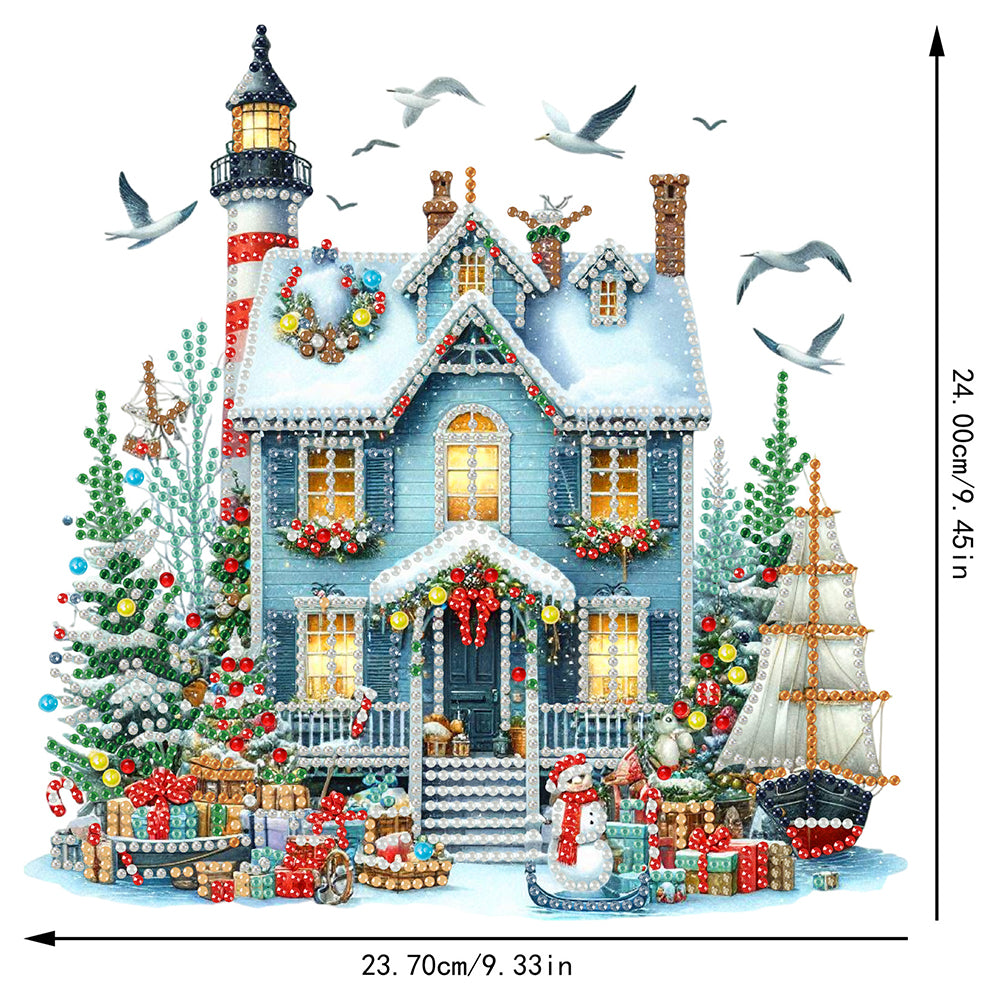 2D Flat Xmas DIY Desktop Diamond Art Kits Diamond Painting Desktop Ornaments Kit