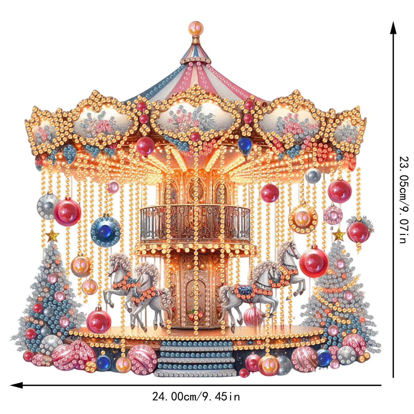 2D Flat Xmas DIY Desktop Diamond Art Kits Diamond Painting Desktop Ornaments Kit