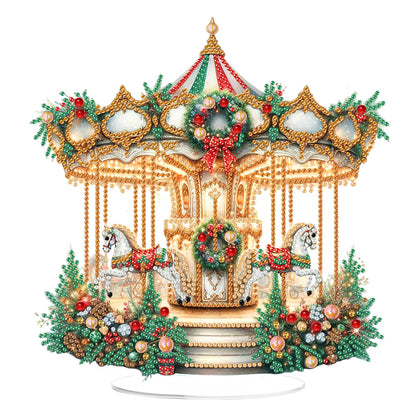 2D Flat Xmas DIY Desktop Diamond Art Kits Diamond Painting Desktop Ornaments Kit