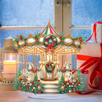 2D Flat Xmas DIY Desktop Diamond Art Kits Diamond Painting Desktop Ornaments Kit