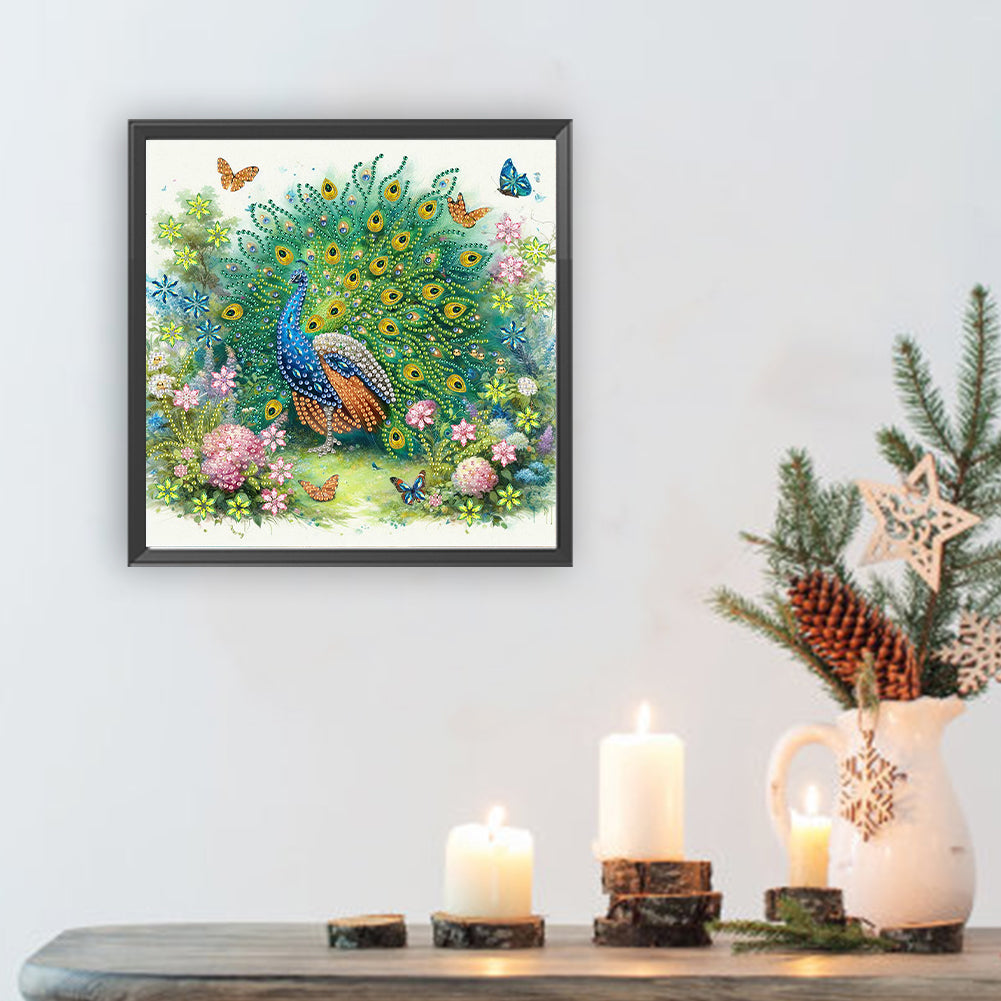 Peacock - Special Shaped Drill Diamond Painting 30*30CM
