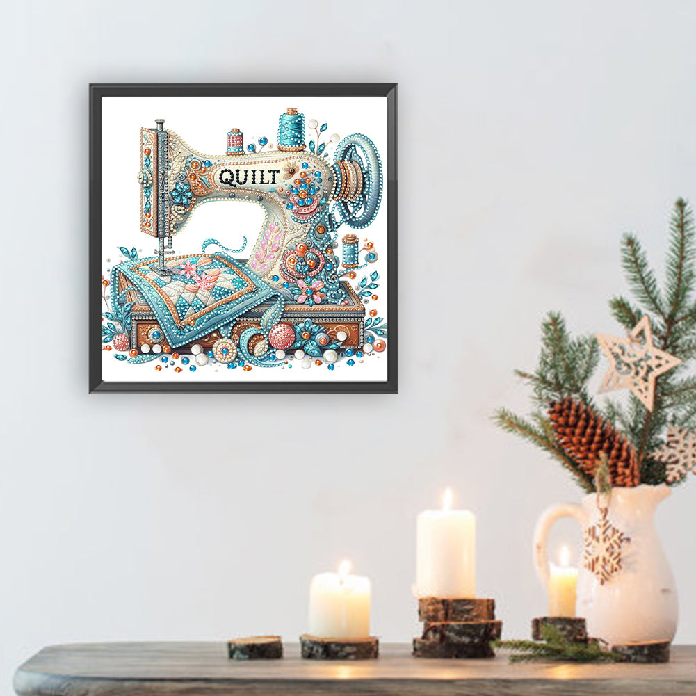 Sewing Machine - Special Shaped Drill Diamond Painting 30*30CM