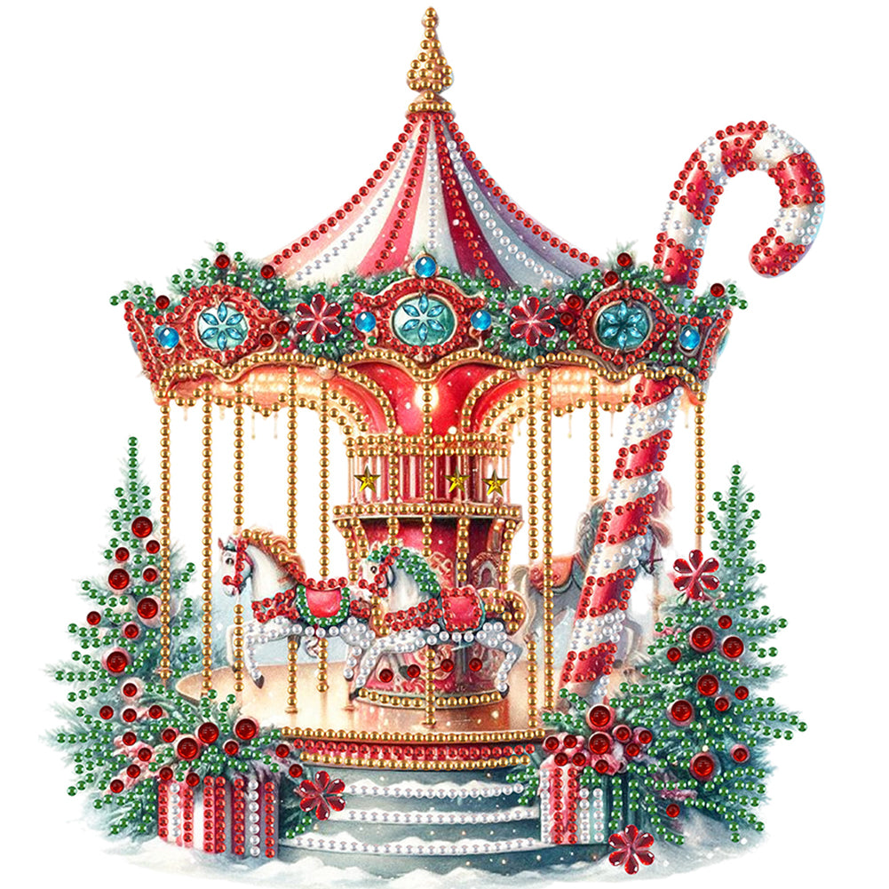 Candy Carousel - Special Shaped Drill Diamond Painting 30*30CM
