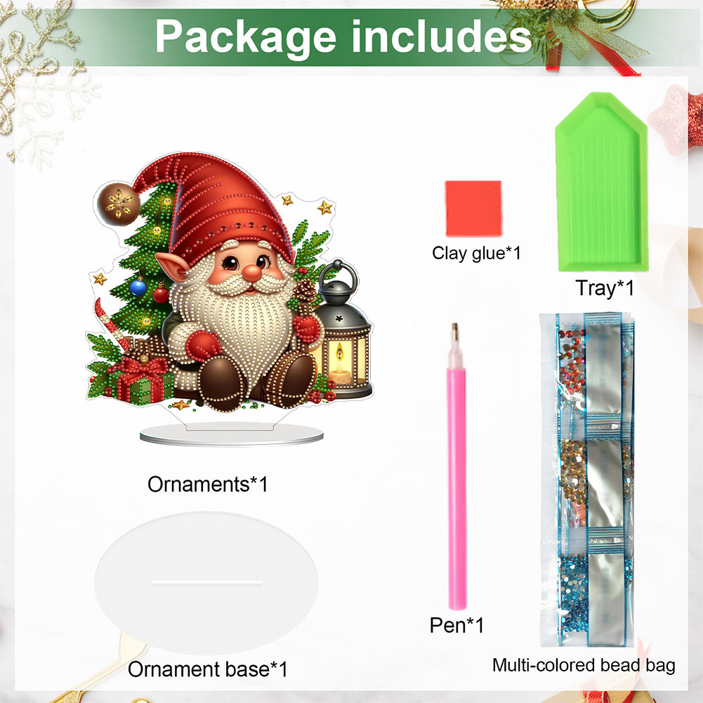 2D Flat DIY Diamond Painting Desktop Ornaments Kit for Home Office Desktop Decor