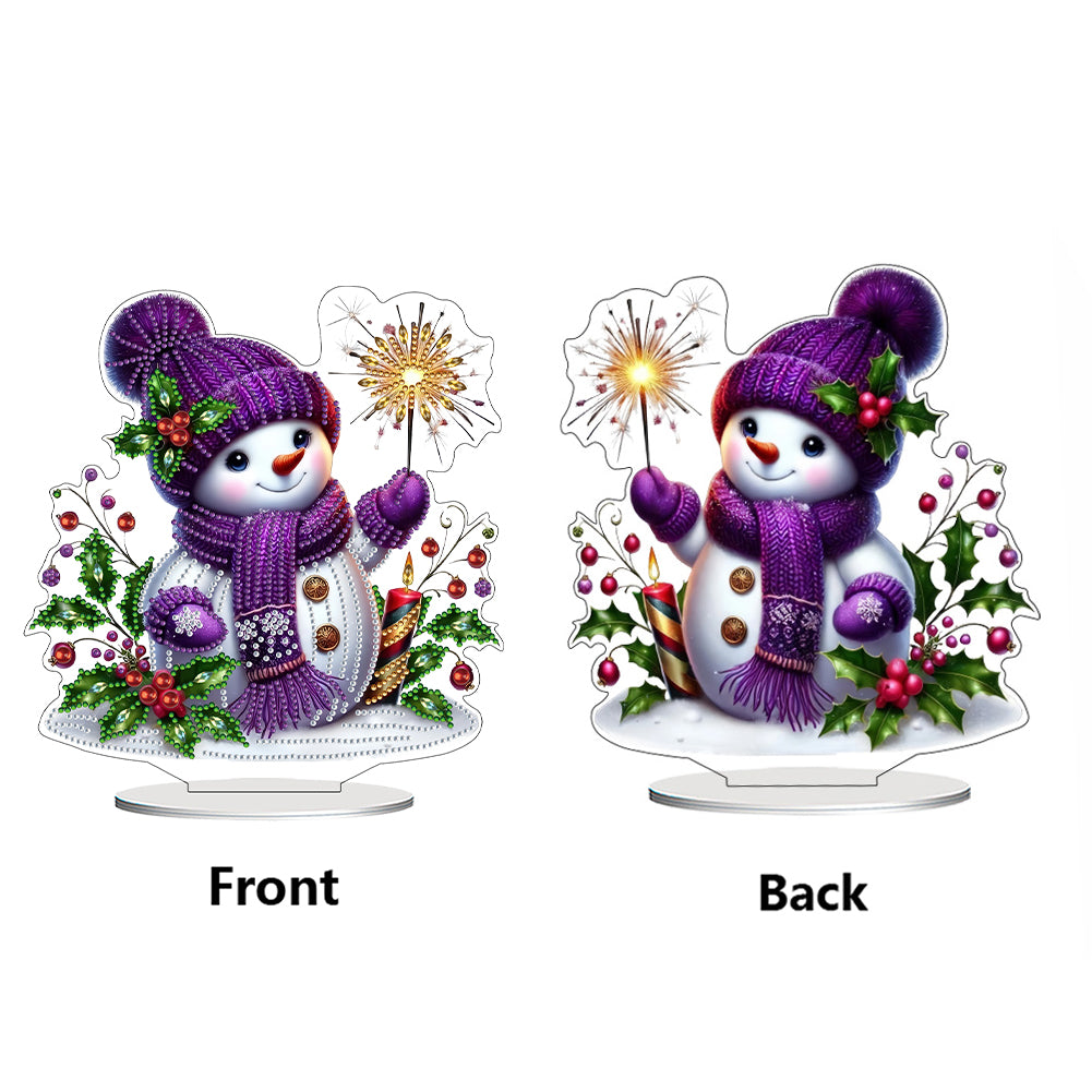 2D Flat DIY Diamond Painting Desktop Ornaments Kit for Home Office Desktop Decor