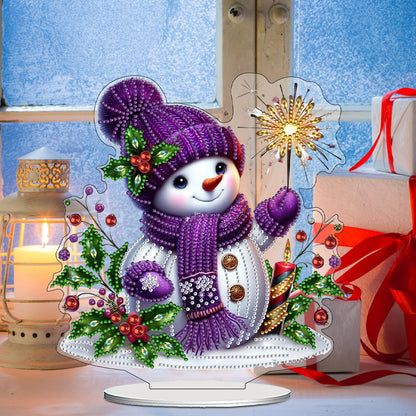 2D Flat DIY Diamond Painting Desktop Ornaments Kit for Home Office Desktop Decor