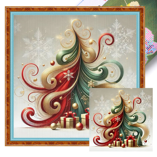 Christmas Tree - 11CT Stamped Cross Stitch 40*40CM
