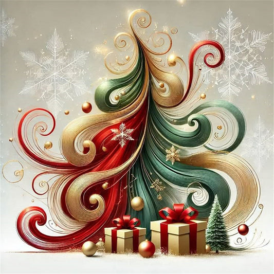 Christmas Tree - 11CT Stamped Cross Stitch 40*40CM