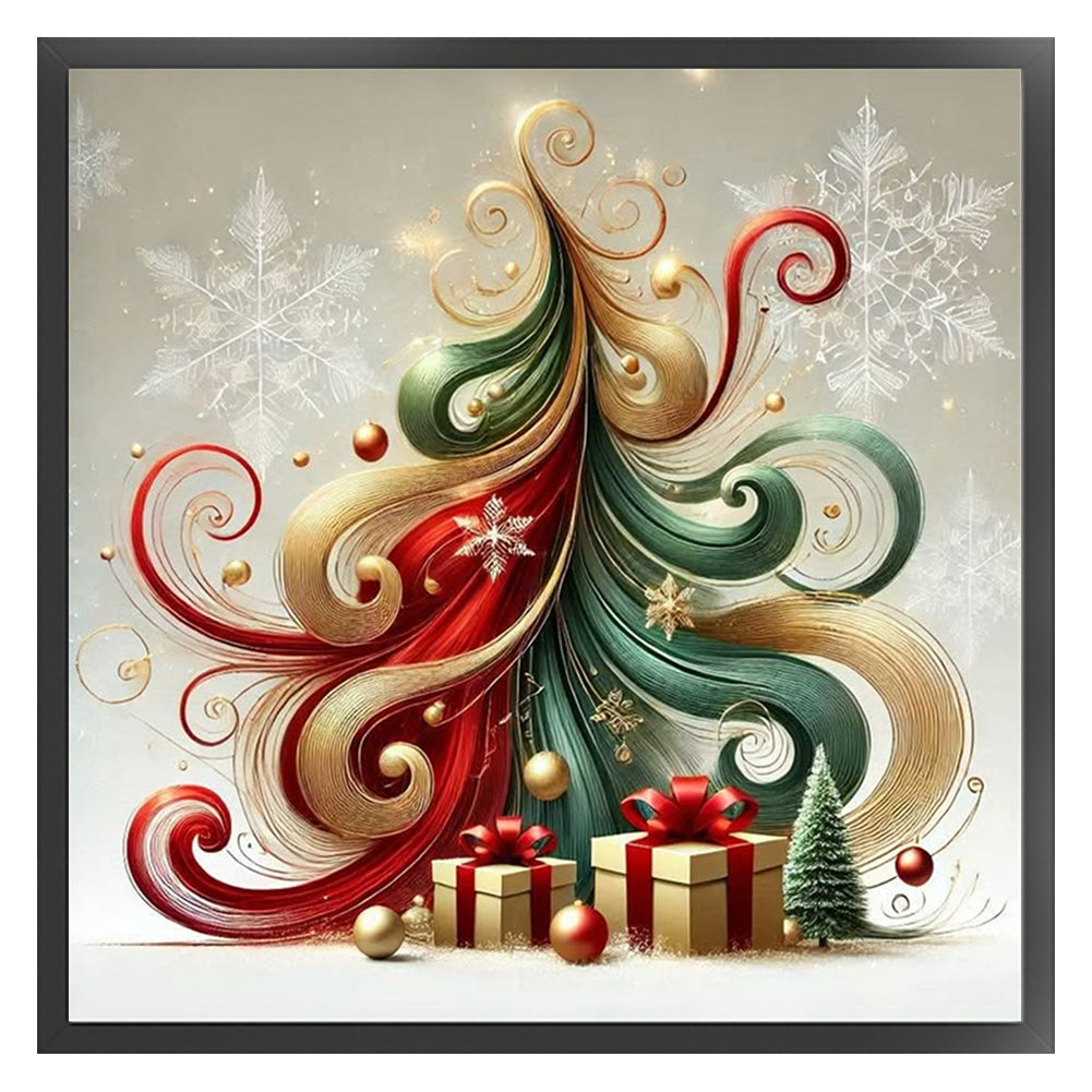 Christmas Tree - 11CT Stamped Cross Stitch 40*40CM