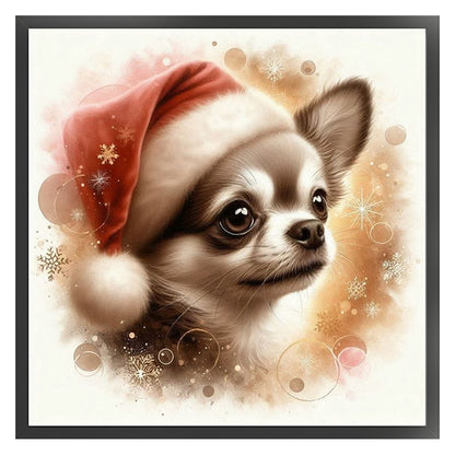 Christmas Puppy - 11CT Stamped Cross Stitch 40*40CM