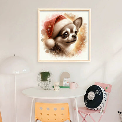 Christmas Puppy - 11CT Stamped Cross Stitch 40*40CM