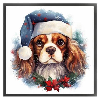 Christmas Puppy - 11CT Stamped Cross Stitch 40*40CM