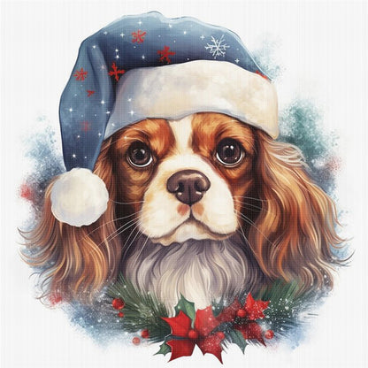 Christmas Puppy - 11CT Stamped Cross Stitch 40*40CM