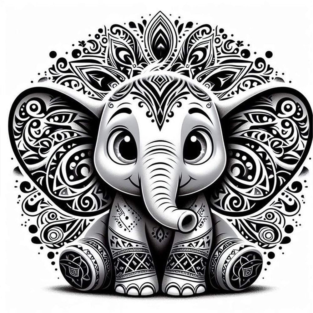 Silhouette Dumbo - 11CT Stamped Cross Stitch 40*40CM