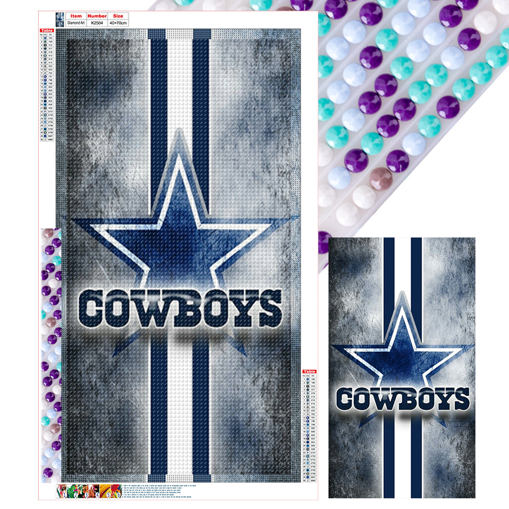 Dallas Cowboys - Full Round Drill Diamond Painting 40*70CM