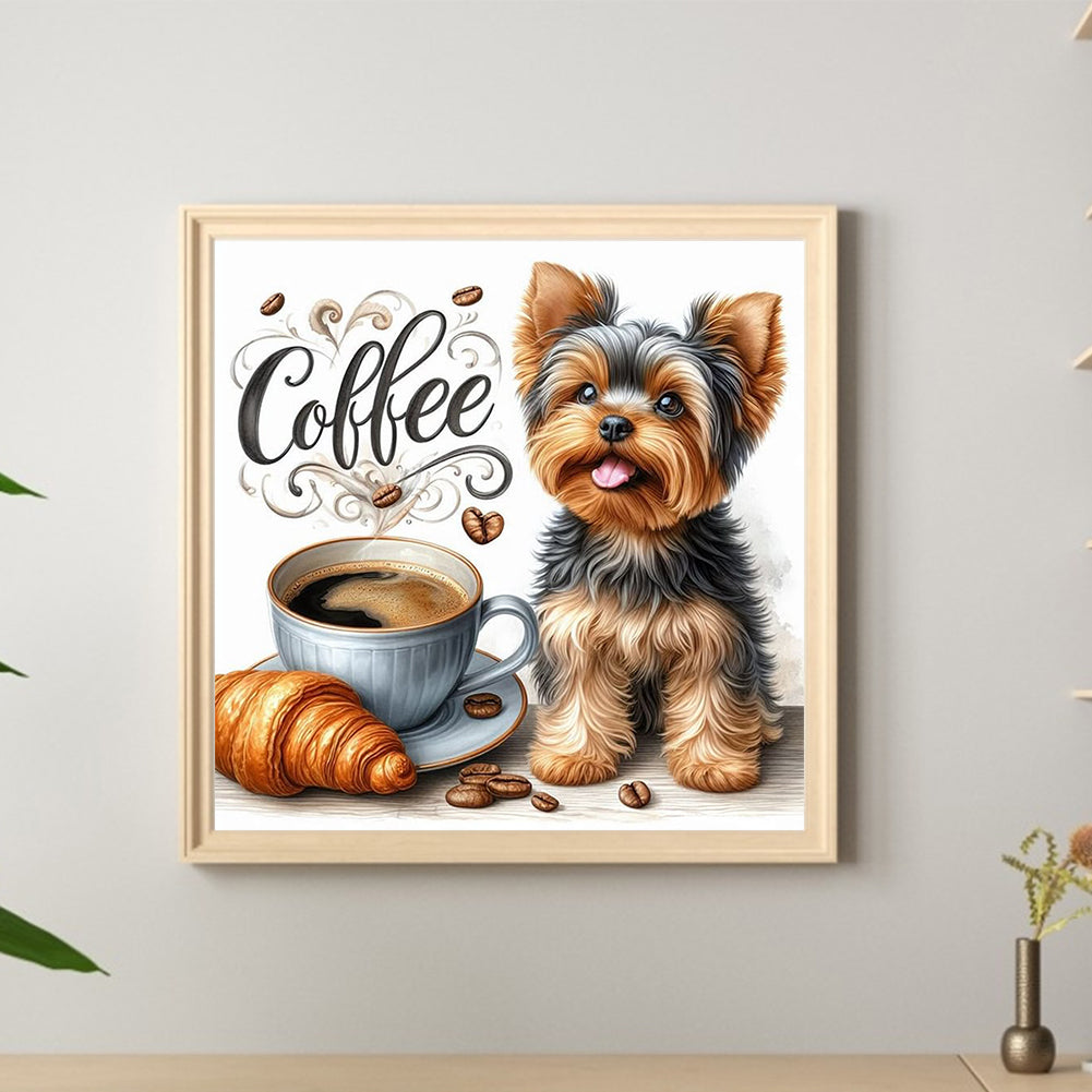 Coffee Kitten - Full Round Drill Diamond Painting 30*30CM