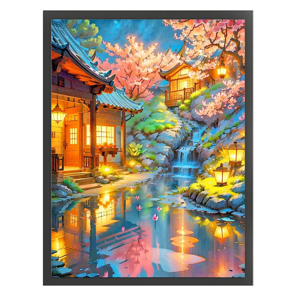 Night Scene - 11CT Stamped Cross Stitch 40*53CM