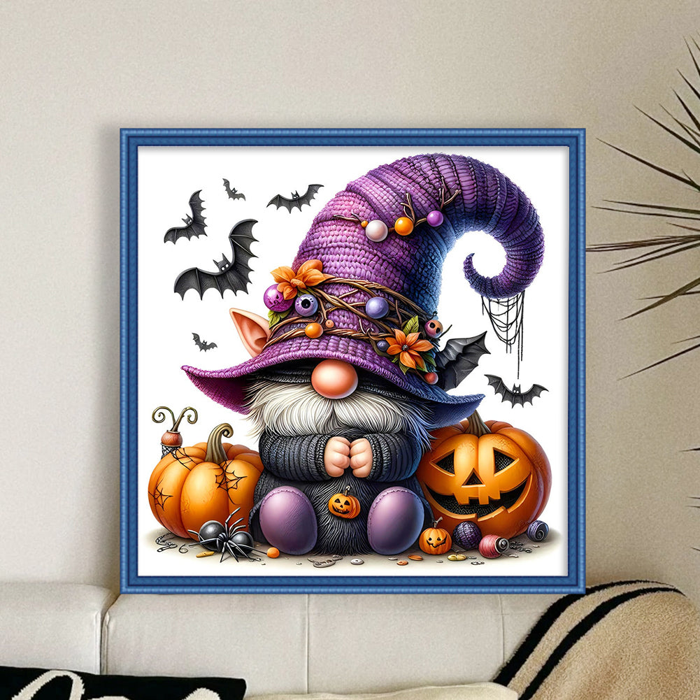 Pumpkin Gnome - 11CT Stamped Cross Stitch 40*40CM