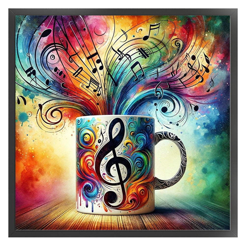 Cup Notes - 11CT Stamped Cross Stitch 40*40CM