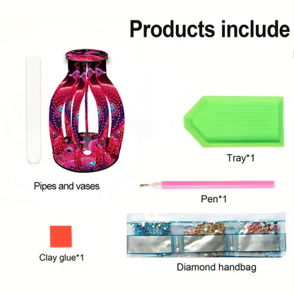 Diamond Painting Flower Vase Desktop Diamond Art Kits for Home Office Decor
