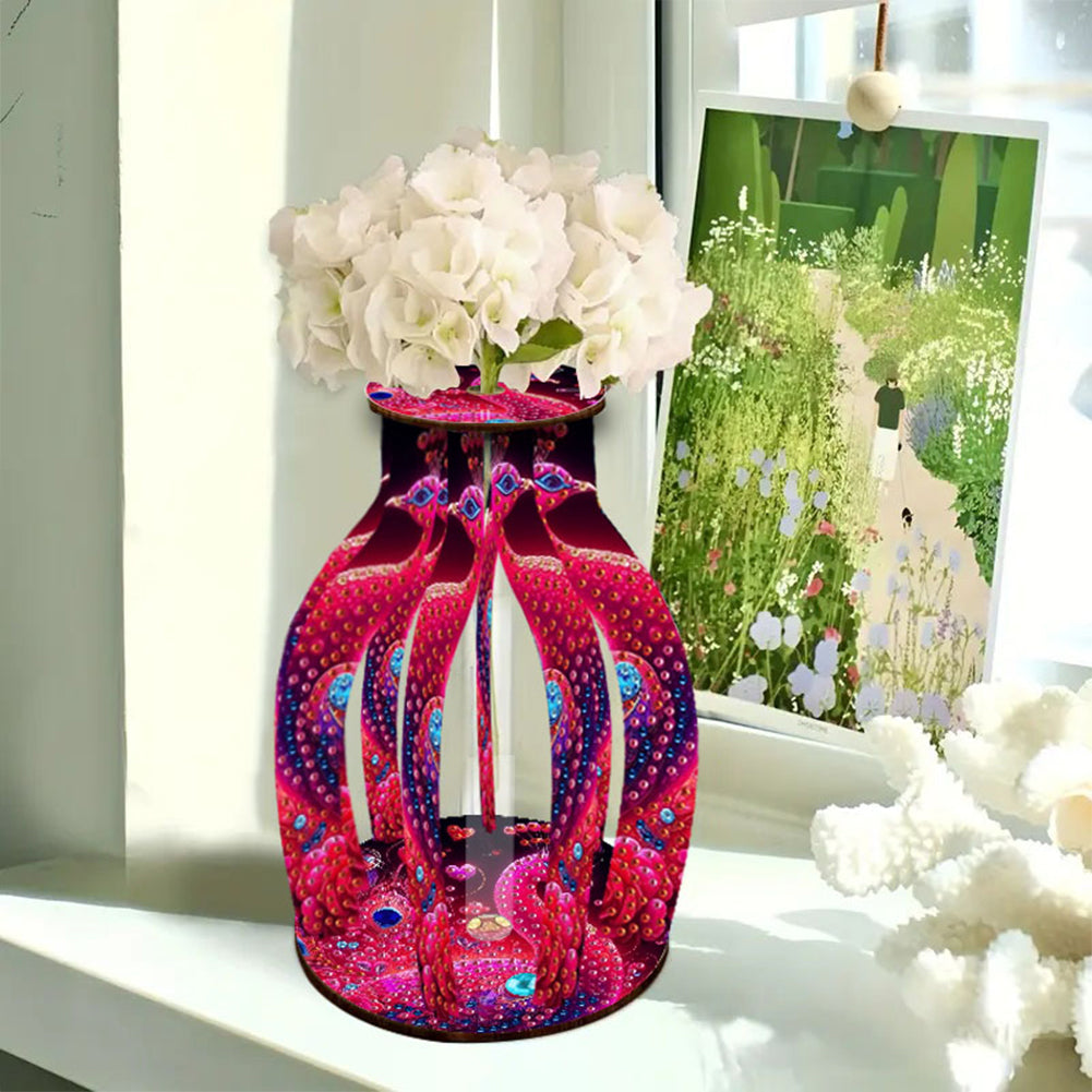 Diamond Painting Flower Vase Desktop Diamond Art Kits for Home Office Decor