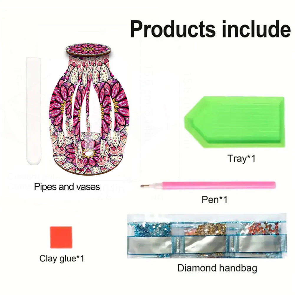 Diamond Painting Flower Vase Desktop Diamond Art Kits for Home Office Decor