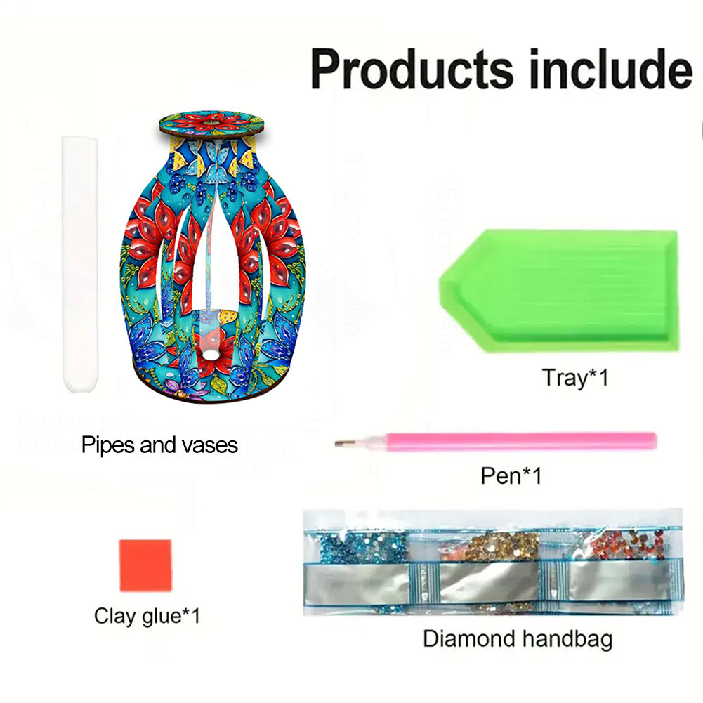 Diamond Painting Flower Vase Desktop Diamond Art Kits for Home Office Decor