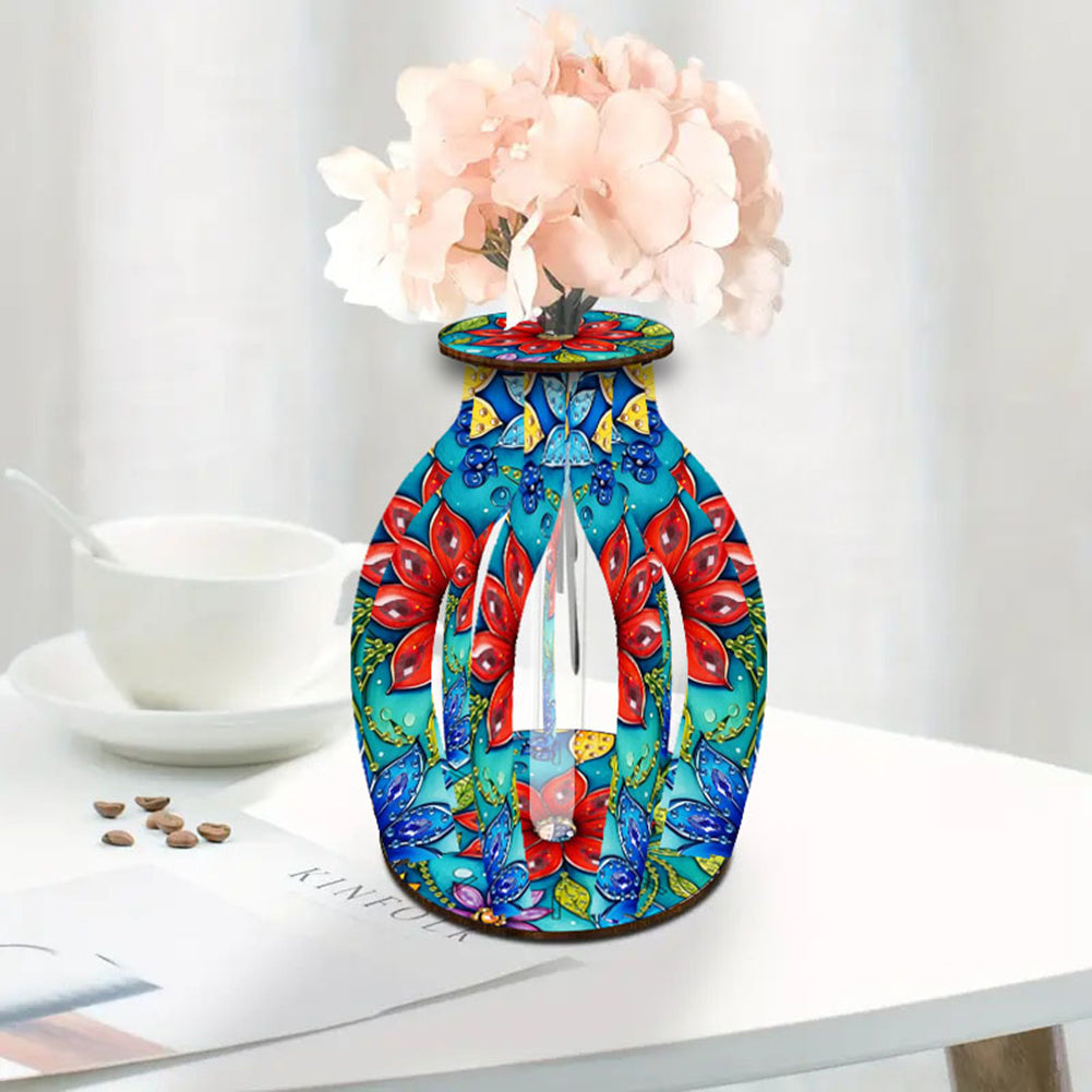Diamond Painting Flower Vase Desktop Diamond Art Kits for Home Office Decor