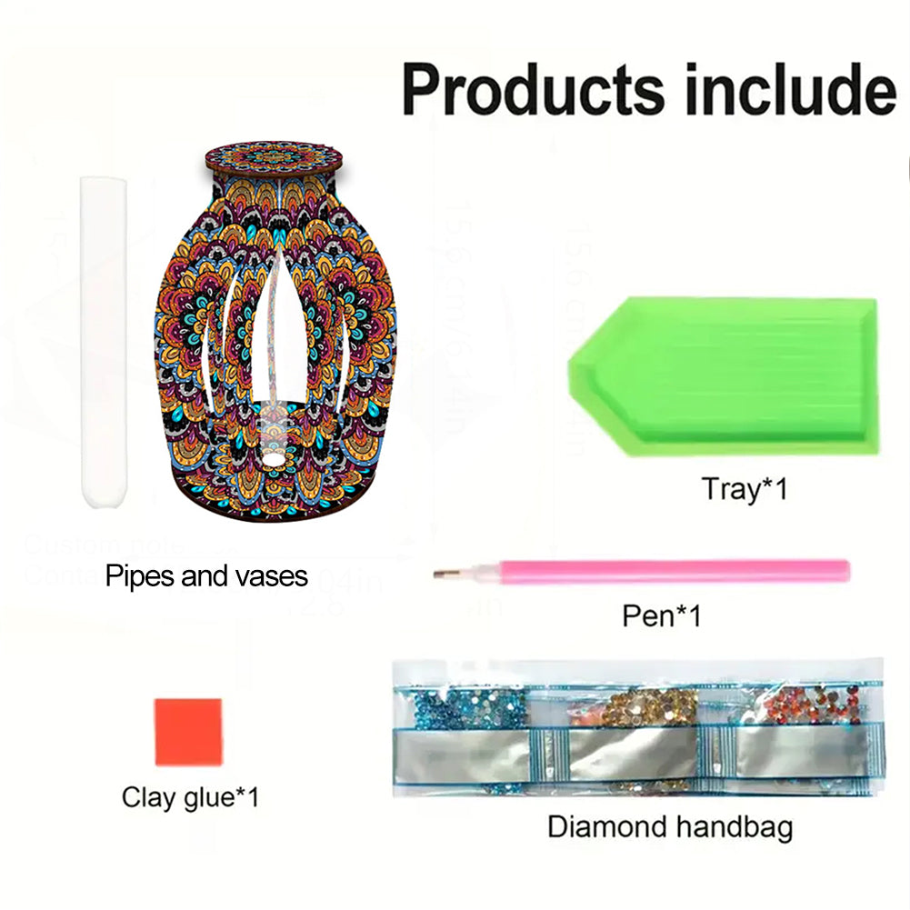 Diamond Painting Flower Vase Desktop Diamond Art Kits for Home Office Decor
