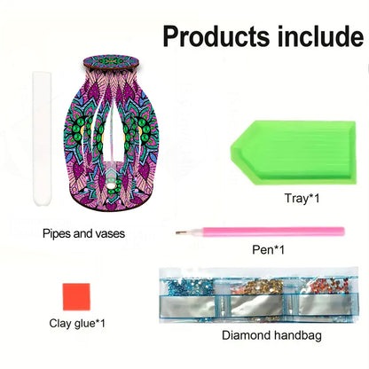 Diamond Painting Flower Vase Desktop Diamond Art Kits for Home Office Decor