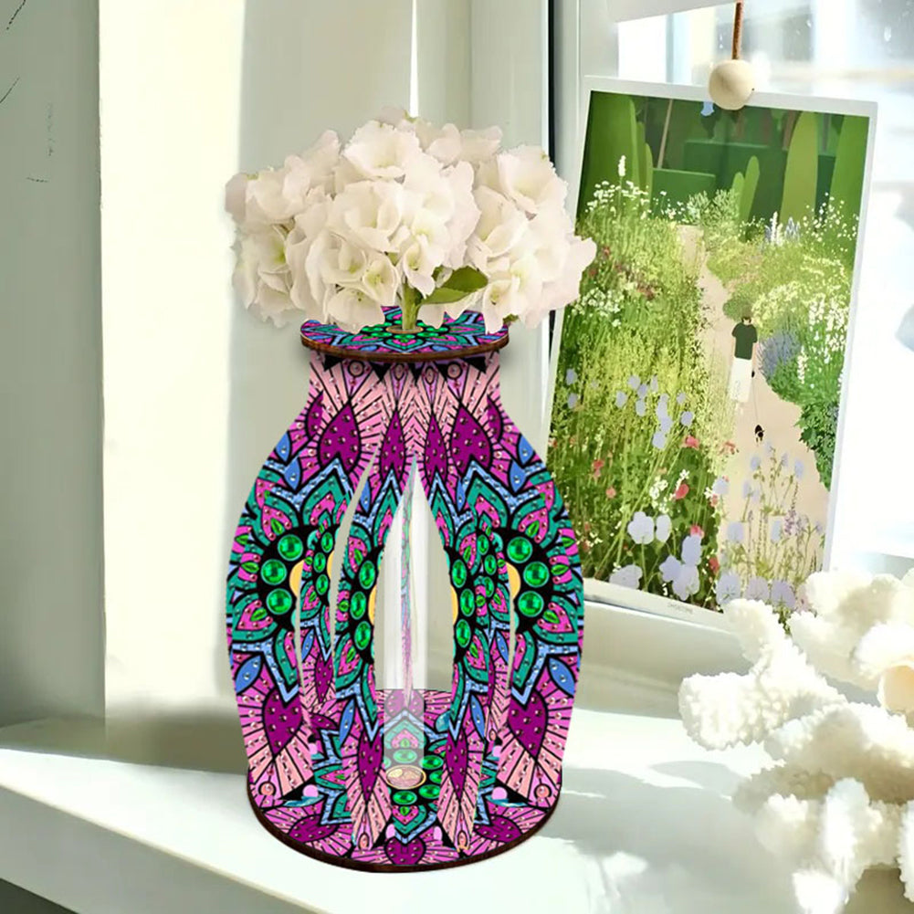 Diamond Painting Flower Vase Desktop Diamond Art Kits for Home Office Decor
