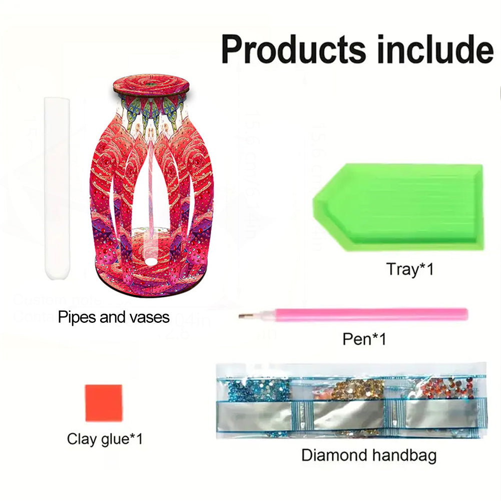 Diamond Painting Flower Vase Desktop Diamond Art Kits for Home Office Decor