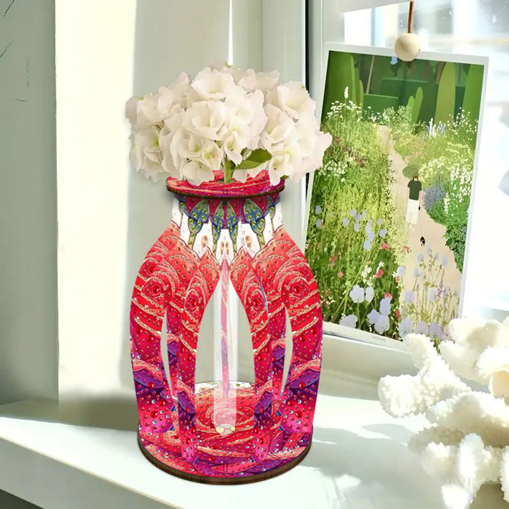 Diamond Painting Flower Vase Desktop Diamond Art Kits for Home Office Decor
