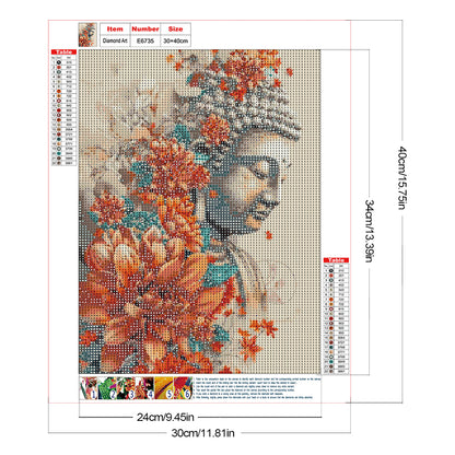 Buddha Statue - Full Round Drill Diamond Painting 30*40CM