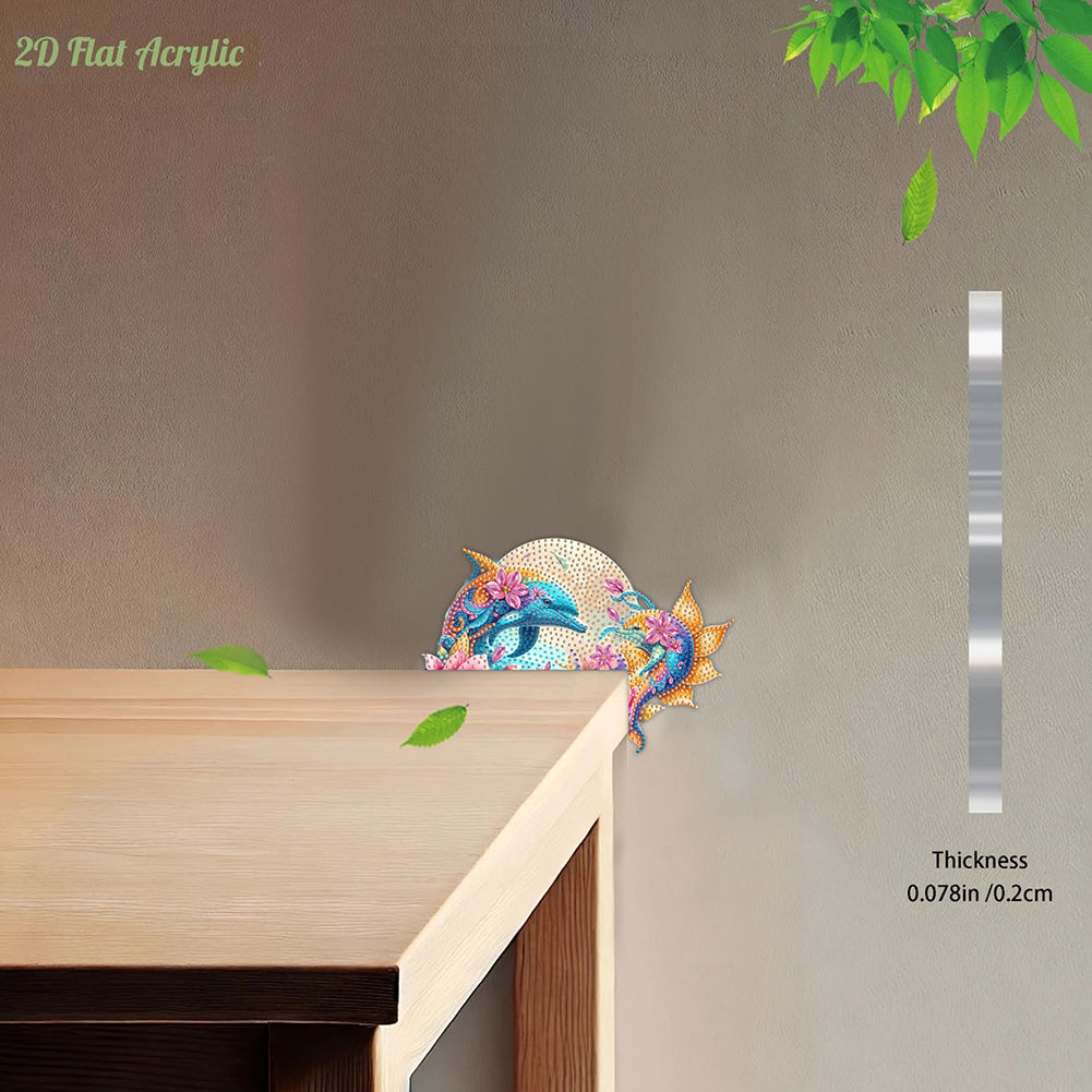 2D Flat Diamond Painting Door Corner Sign DIY Diamond Art Door Right Angle Sign