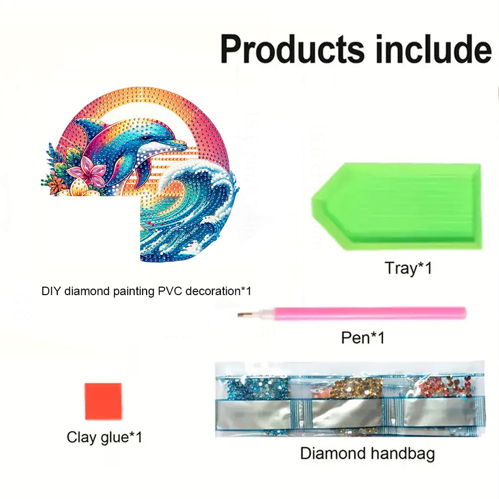 2D Flat Diamond Painting Door Corner Sign DIY Diamond Art Door Right Angle Sign