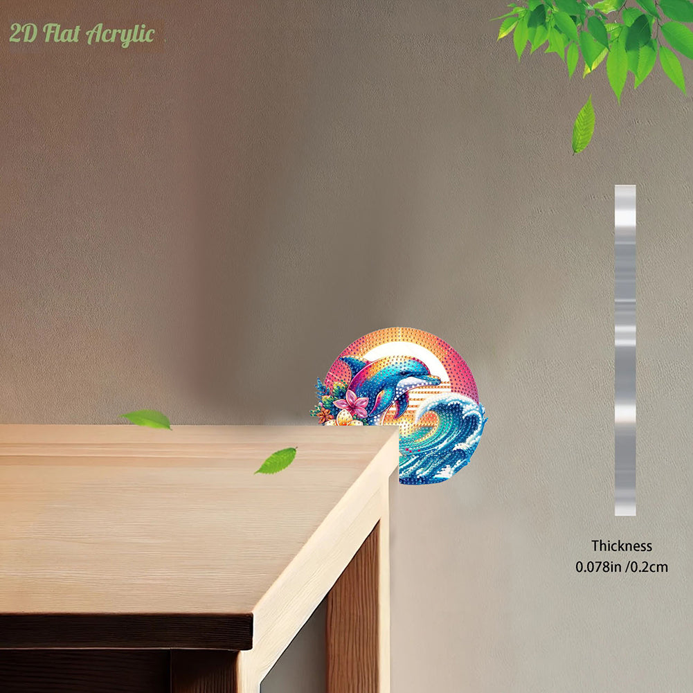 2D Flat Diamond Painting Door Corner Sign DIY Diamond Art Door Right Angle Sign