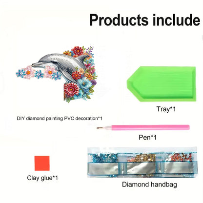 2D Flat Diamond Painting Door Corner Sign DIY Diamond Art Door Right Angle Sign