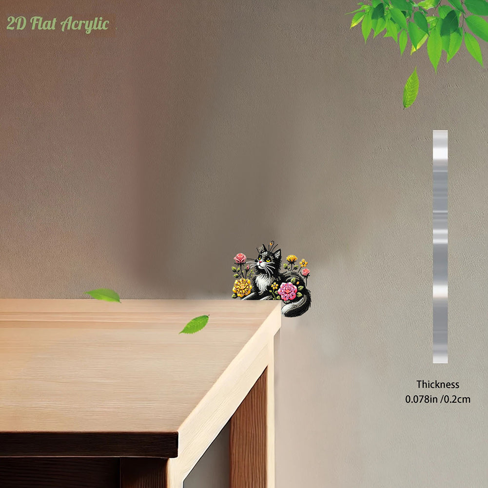 2D Flat Diamond Painting Door Corner Sign DIY Diamond Art Door Right Angle Sign