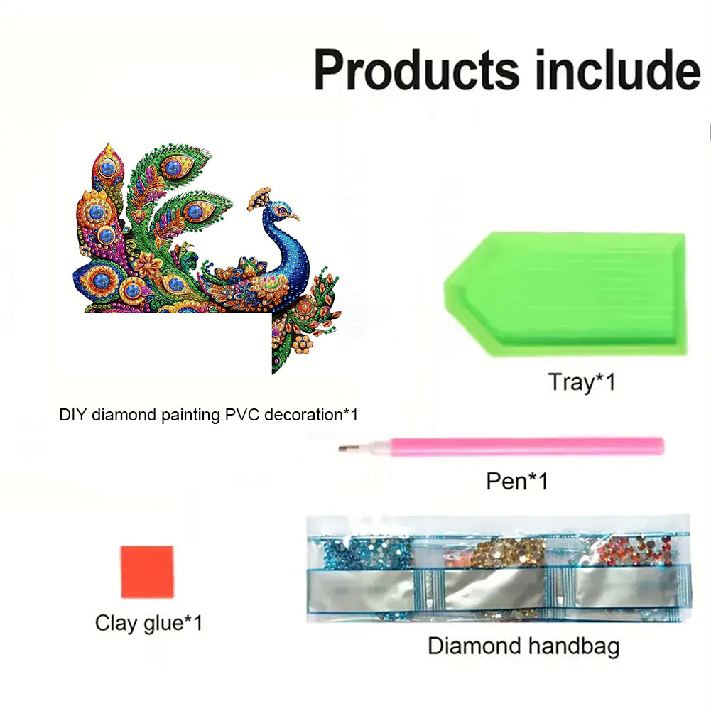 2D Flat Diamond Painting Door Corner Sign DIY Diamond Art Door Right Angle Sign