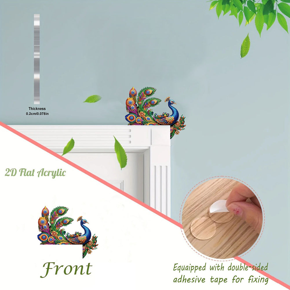 2D Flat Diamond Painting Door Corner Sign DIY Diamond Art Door Right Angle Sign