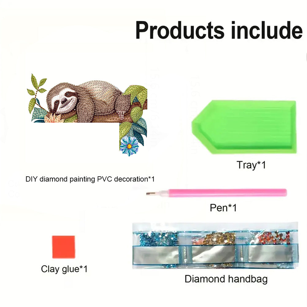 2D Flat Diamond Painting Door Corner Sign DIY Diamond Art Door Right Angle Sign