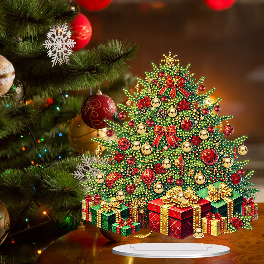 2D Flat Xmas DIY Desktop Diamond Art Kits Diamond Painting Desktop Ornaments Kit