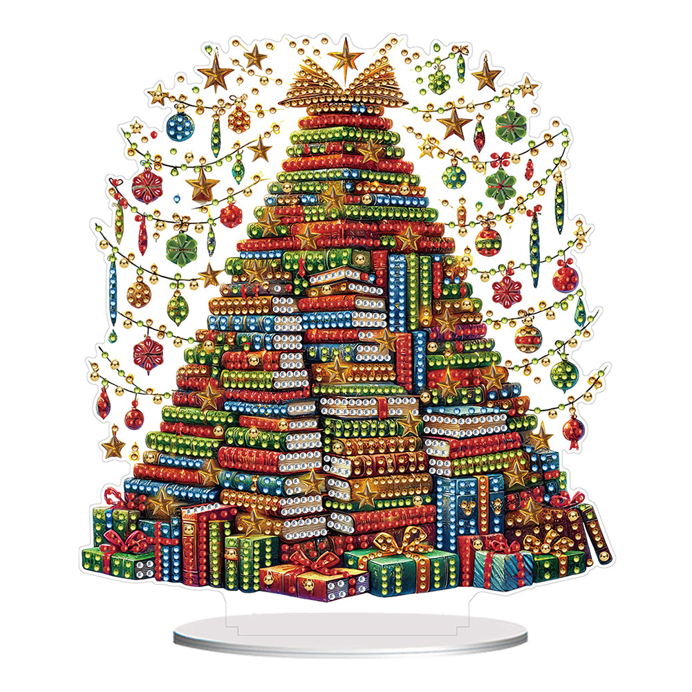 2D Flat Xmas DIY Desktop Diamond Art Kits Diamond Painting Desktop Ornaments Kit