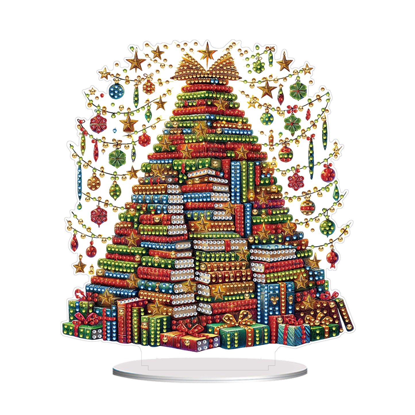 2D Flat Xmas DIY Desktop Diamond Art Kits Diamond Painting Desktop Ornaments Kit