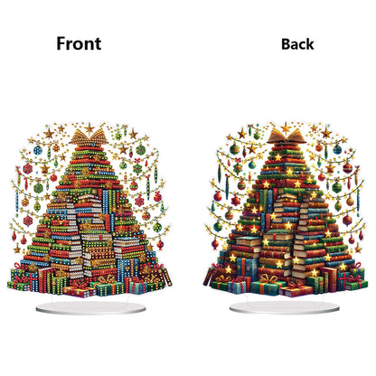 2D Flat Xmas DIY Desktop Diamond Art Kits Diamond Painting Desktop Ornaments Kit