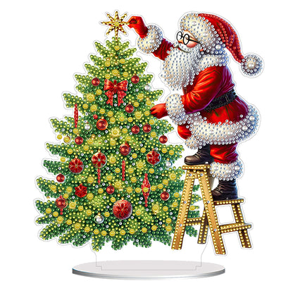 2D Flat Xmas DIY Desktop Diamond Art Kits Diamond Painting Desktop Ornaments Kit